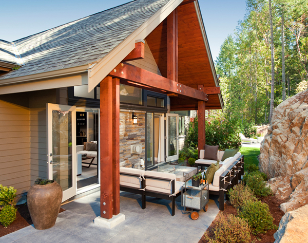 Timber Frame West Coast Contemporary new home