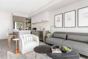 Living room of Tidalwood multi-family development in Ladysmith by Westmark Construction.