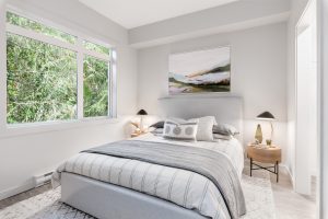 Bedroom of Tidalwood multi-family development in Ladysmith by Westmark Construction.