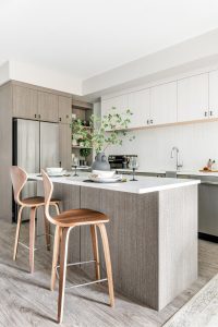 Kitchen of Tidalwood multi-family development in Ladysmith by Westmark Construction.